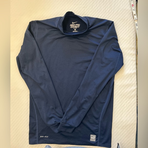 Nike Other - Nike Pro Combat Dri-Fit Fitted Shirt Navy Blue
